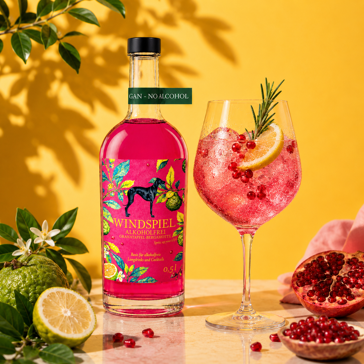 Windspiel Alkoholfrei Granatapfel-Bergamotte - Spritz up your Life